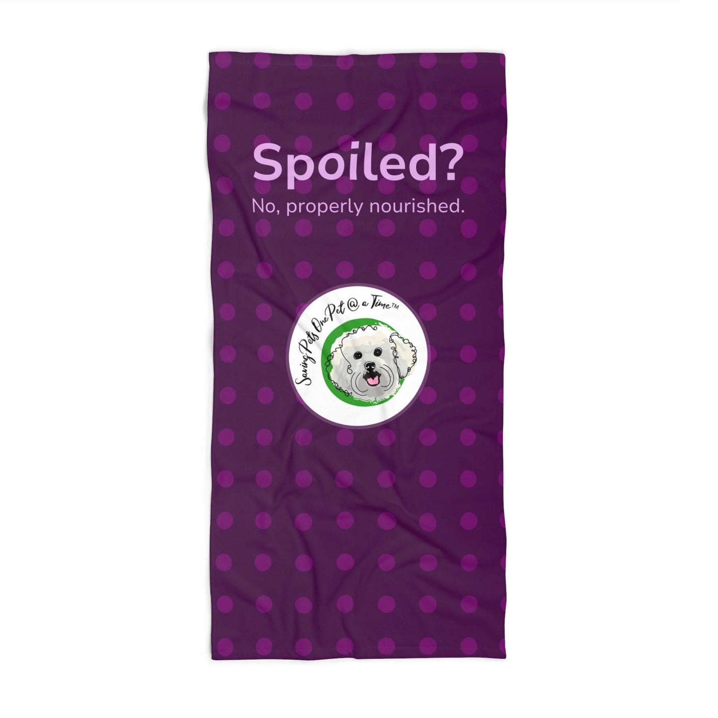 The Properly Lounged — Spoiled? No, Properly Nourished. | Pet Parent Beach Towel
