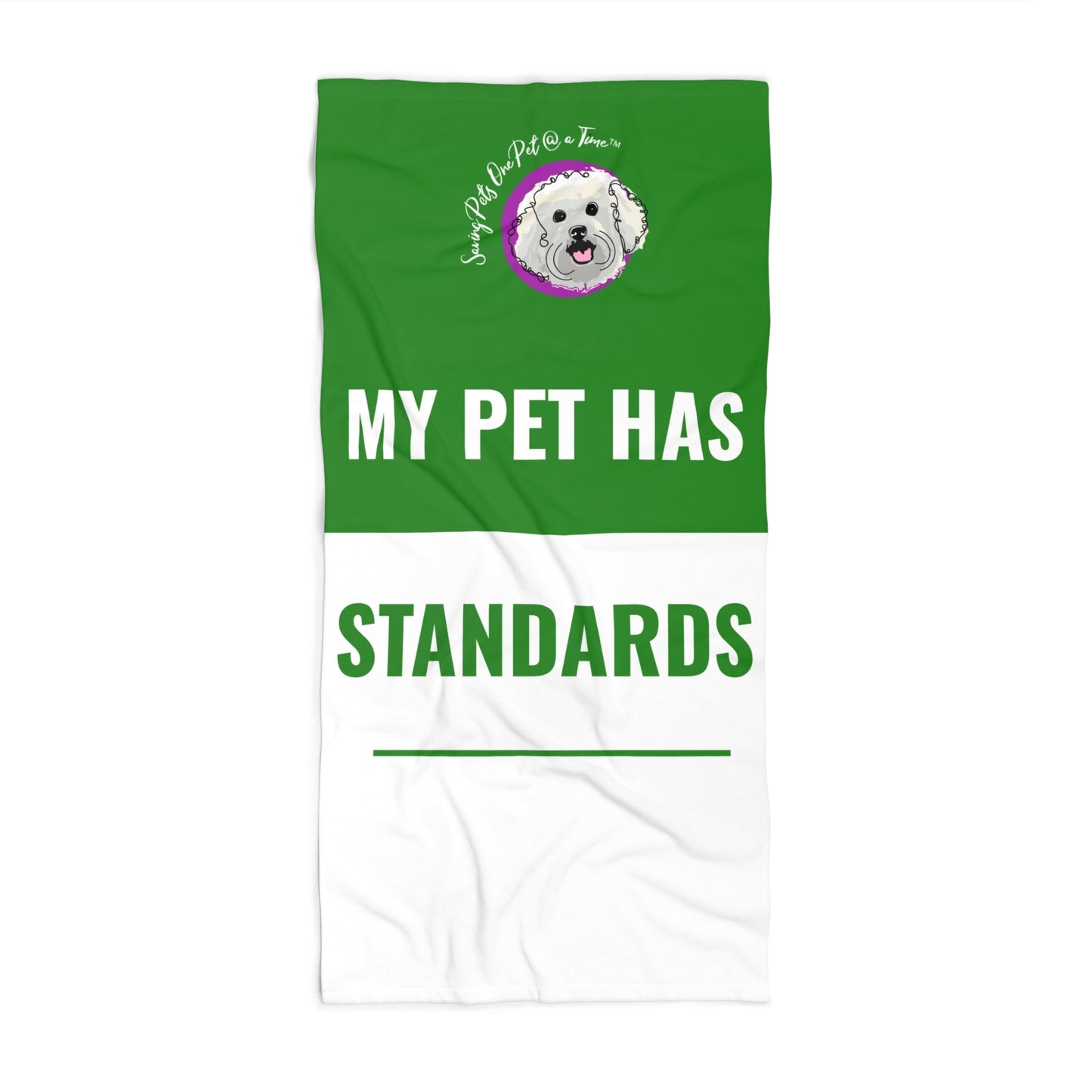 The Properly Lounged — My Pet Has Standards | Pet Parent Beach Towel