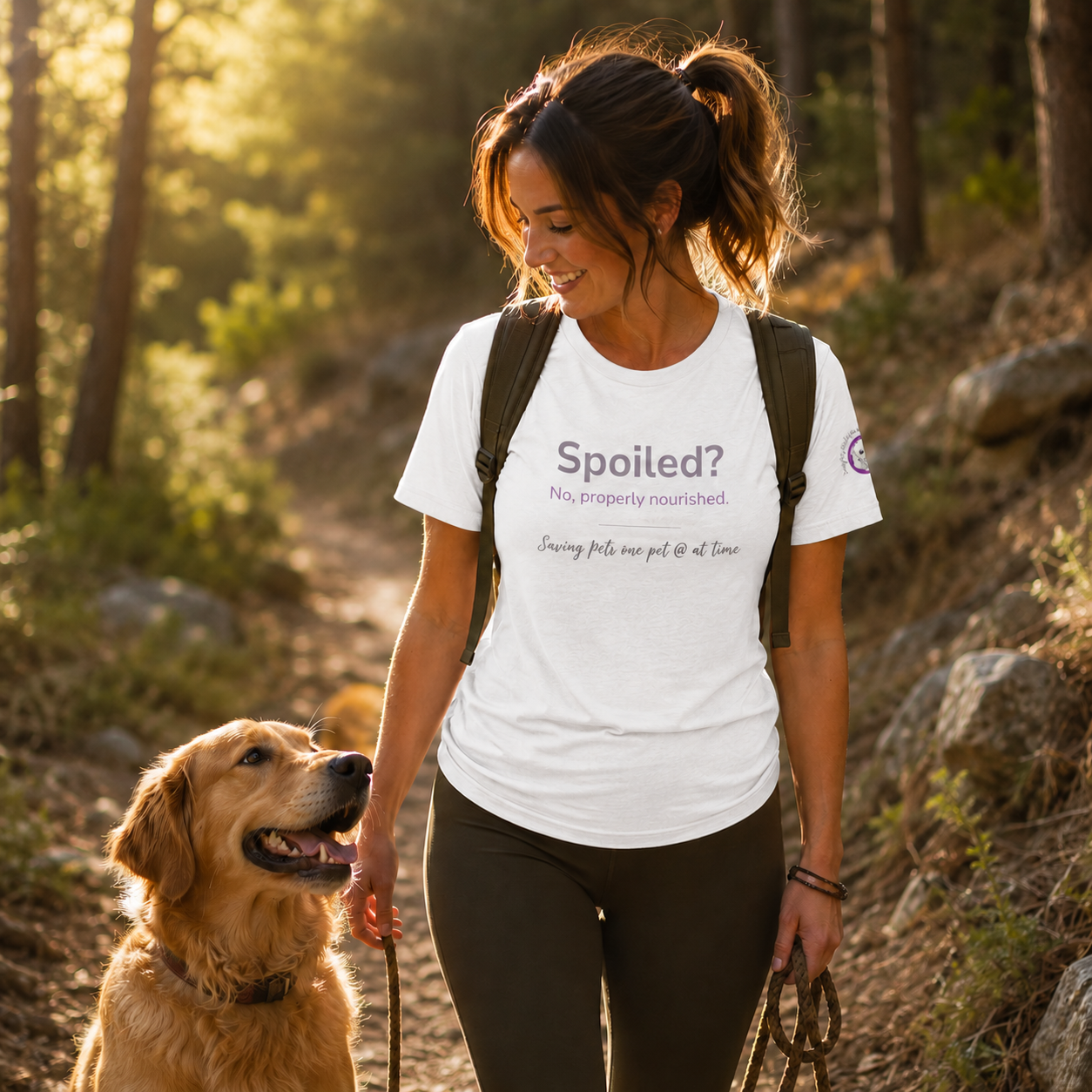 The Nourished Tee | Unisex Pet Parent T-Shirt | Spoiled? No, Properly Nourished.