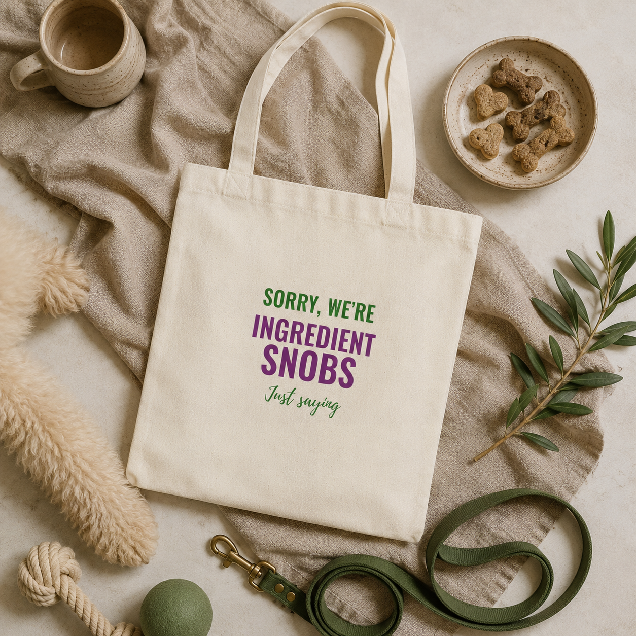 The Standards Tote — Sorry, We're Ingredient Snobs | Pet Parent Canvas Tote Bag