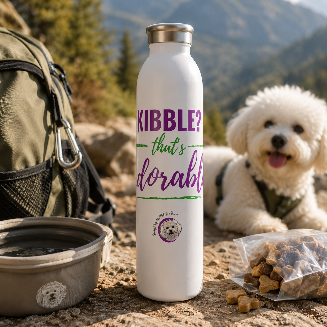 The Hydration Bottle — Kibble? That's Adorable. | Pet Parent Slim Insulated Water Bottle