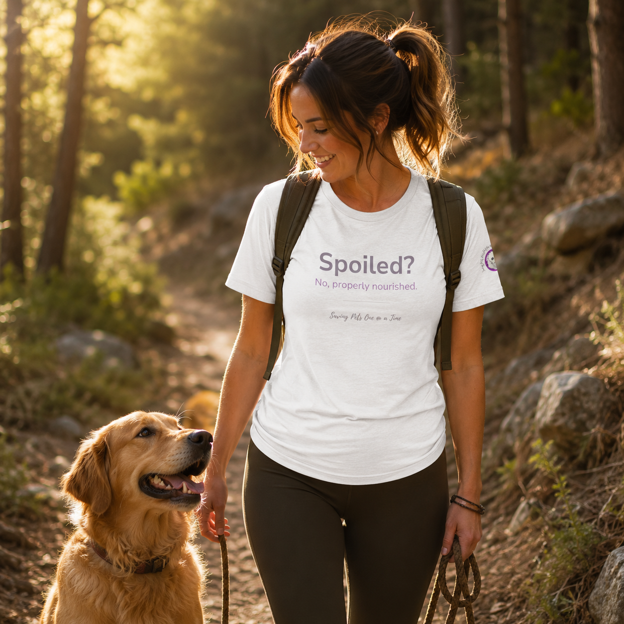 The Nourished Tee | Unisex Pet Parent T-Shirt | Spoiled? No, Properly Nourished.